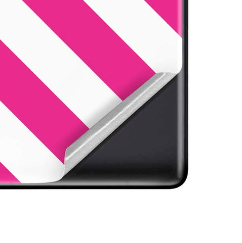 Pink and White Geometric Stripes Pixel Skins